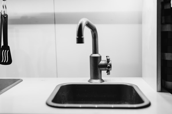 Stainless steel kitchen faucet and sink