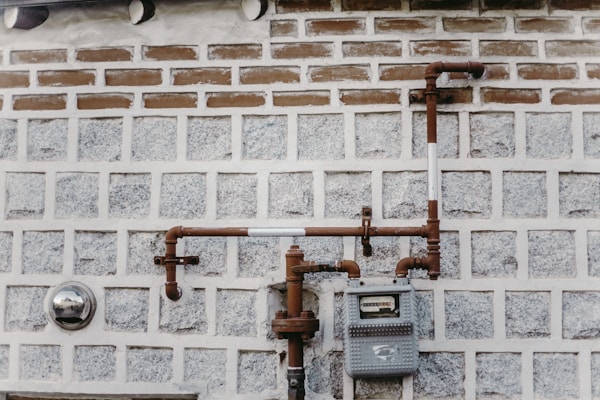 Industrial metal pipe and plumbing work
